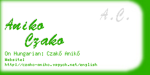 aniko czako business card